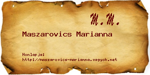 Maszarovics Marianna névjegykártya